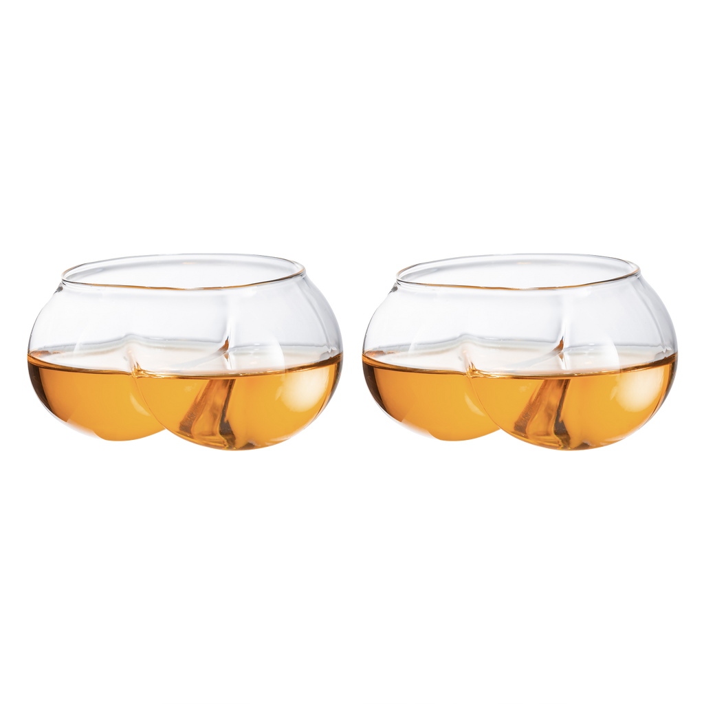 Deez Nuts Drinking Wine & Whiskey Glasses - 2 Set-0
