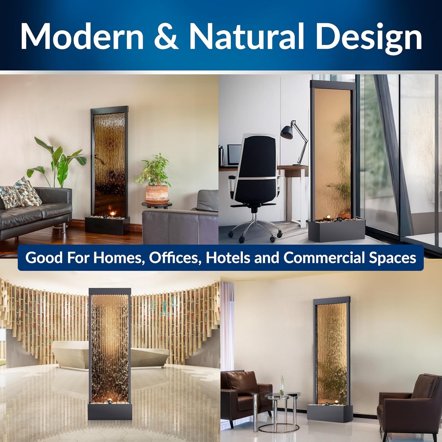 72 Inches Indoor Outdoor Mirror Waterfall Fountain-4