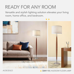 Floor Lamp Maple Eucalyptus Wood With Adjustable Brightness-2