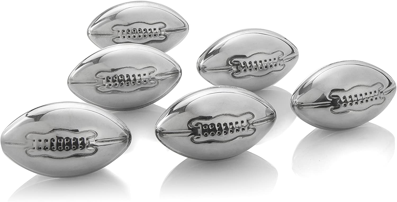 Football Whiskey Stones, 6 Stones Rocks Cubes-4