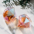 Set of 2 Iridescent Diamond Whiskey & Wine Glasses 10oz-1
