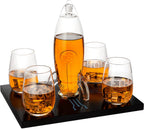Cryptocurrency Decanter, 450ml Four 12 oz Glasses-4