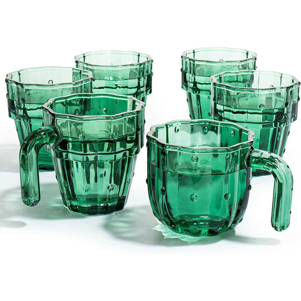 Cactus Stackable Glasses, Set of 6-10 oz-4