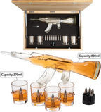 Gun Whiskey Decanter Set - SKF1801 - 8 Bullet Whiskey Chillers-3