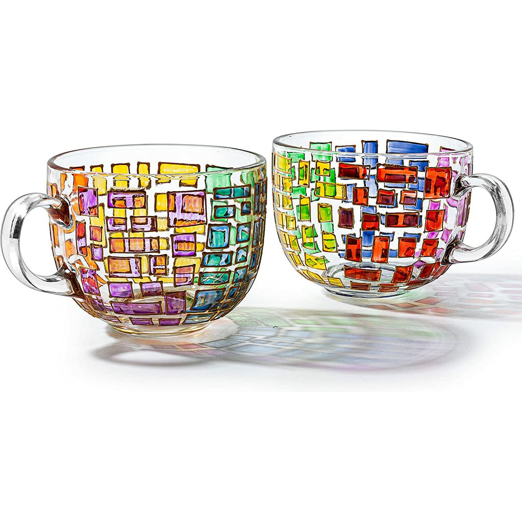 Renaissance Stained Glass Windows Mugs, Set of 2