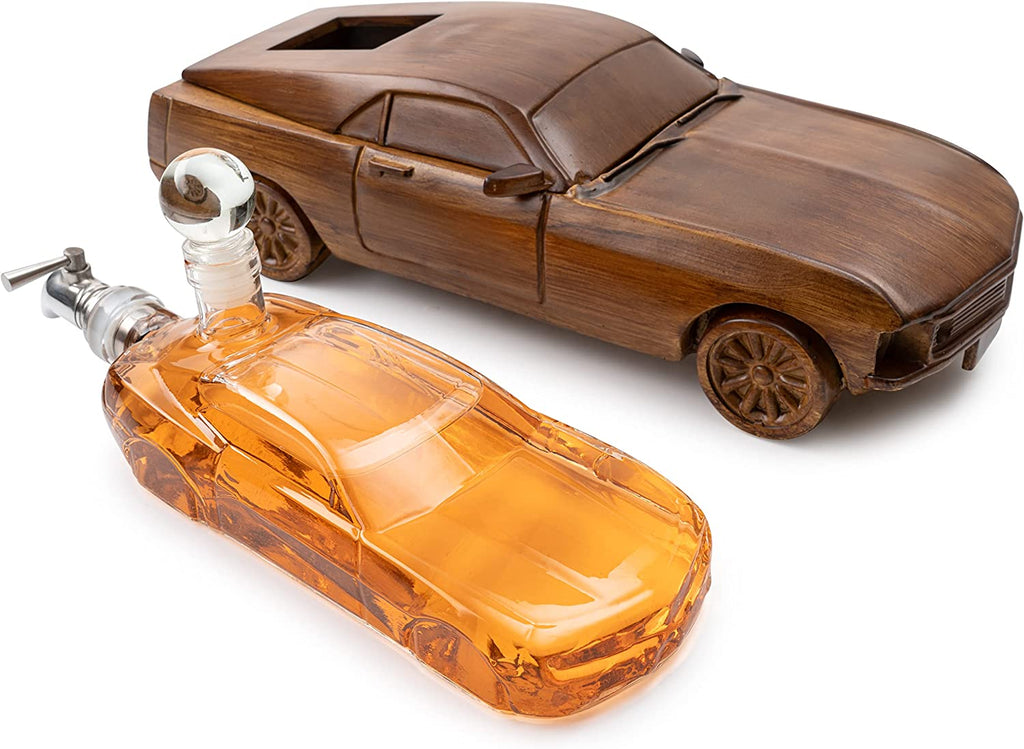 Car Wine & Whiskey Decanter Set 500ml - 13" L-4