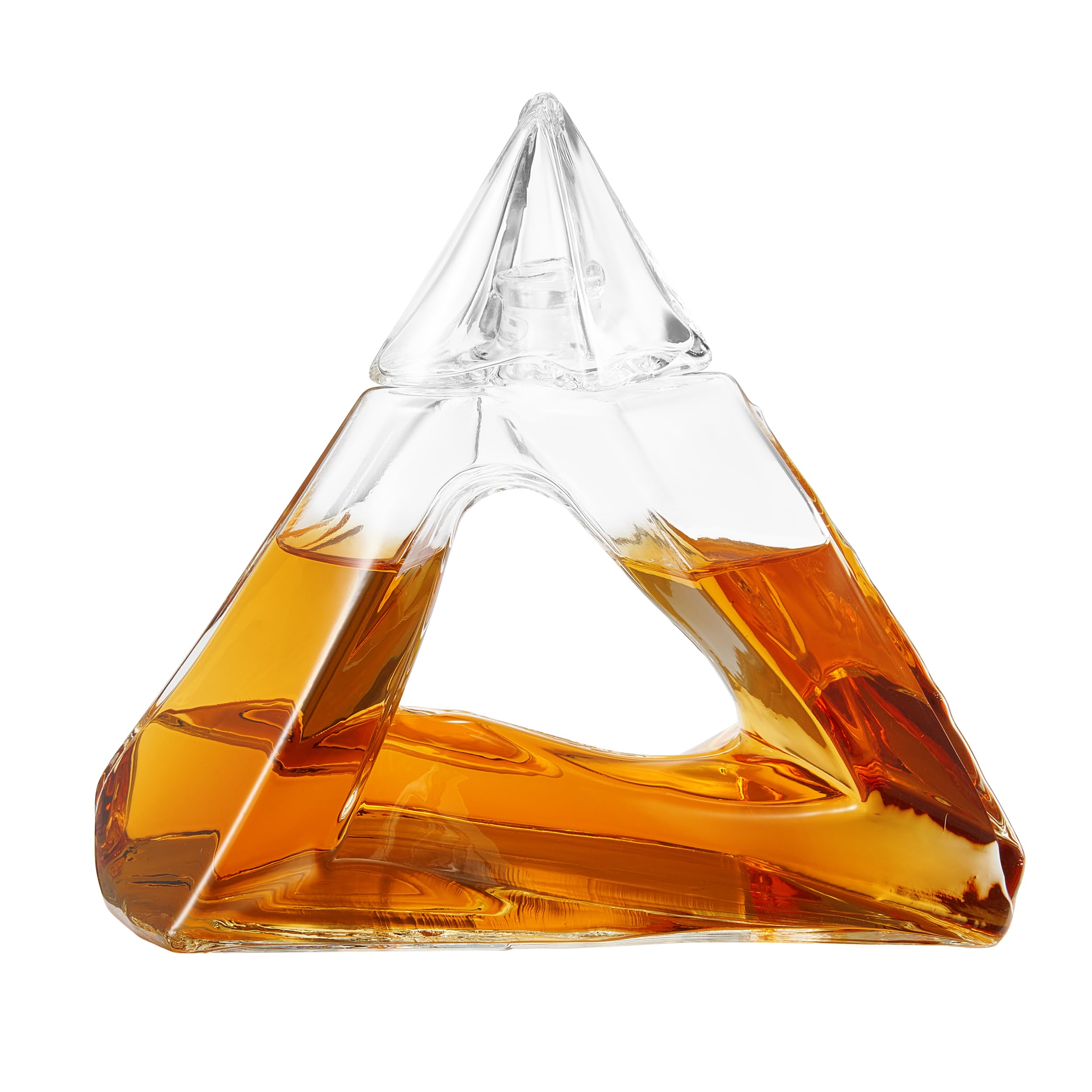 Penrose Pyramid Whiskey Decanter | Glass Liquor Dispenser-0