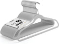 Gray Non Velvet Plastic Hanger for Closet, 50 Pack-0