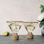 Diamond Studded Martini Glasses Set of 2-3