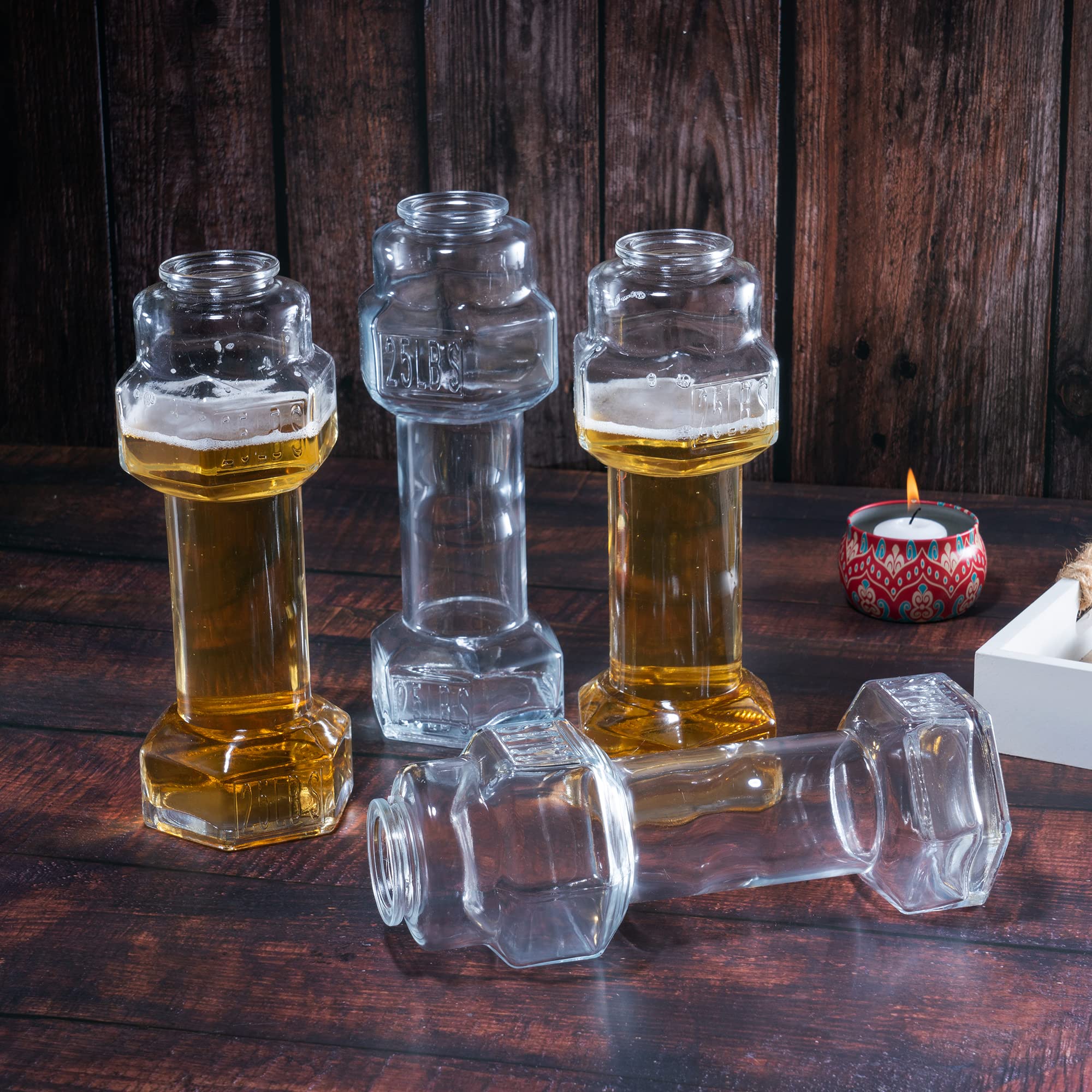 The Wine Savant SINGLE Set, Dumbbell Beer & Whiskey Glasses-1