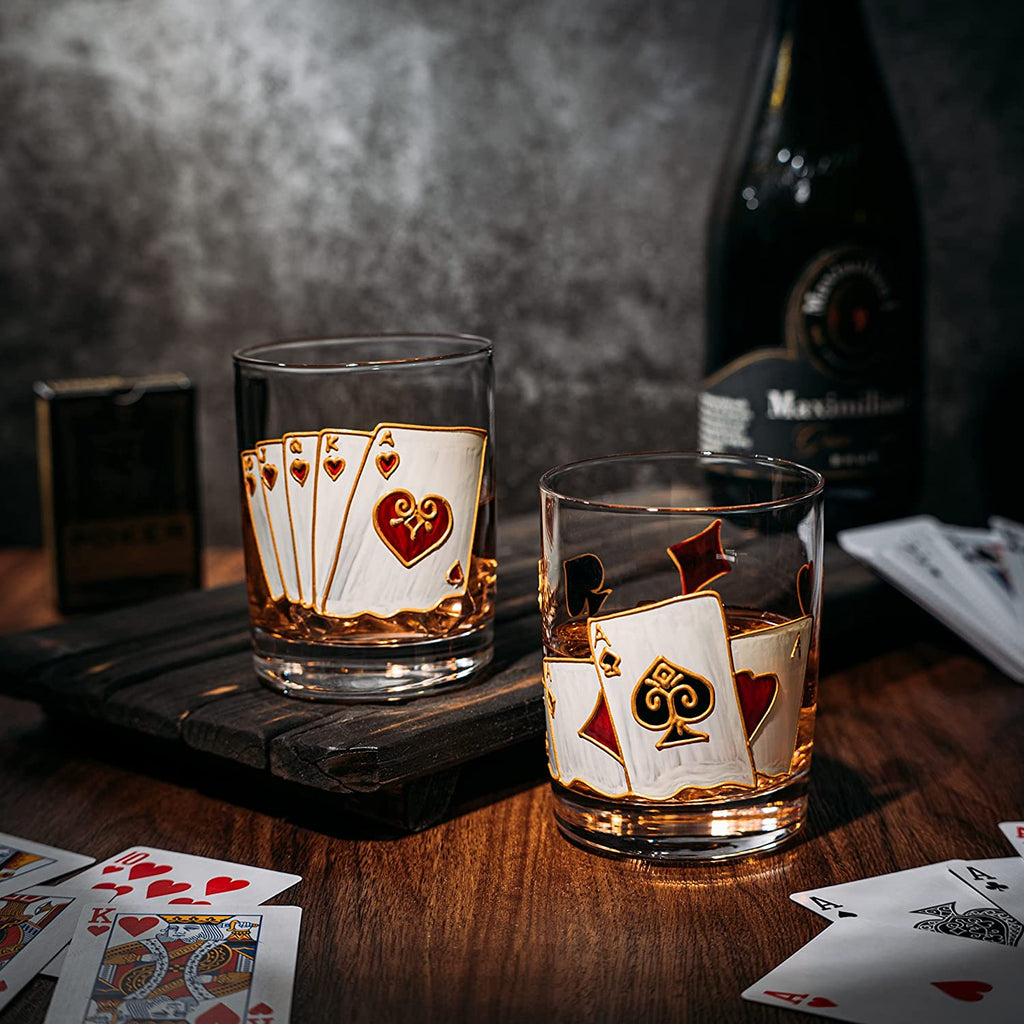 Playing Cards Drinking Glasses - Set of 2-2