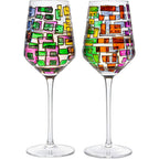 Renaissance Stained Glass Windows, (Stemmed Wine Glasses)-4