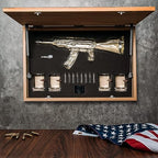 Whiskey Decanter Flag Set - 1000ml AK47 Rifle Gun-1