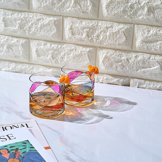Artisanal Hand Painted Whiskey - 9.6 OZ Glassware-1