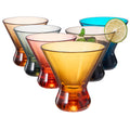 13-Ounce Colorful Pastel Plastic Stemless Martini Glasses (Set of 4)-0