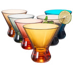 13-Ounce Colorful Pastel Plastic Stemless Martini Glasses (Set of 4)-0
