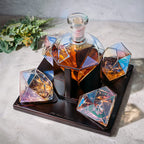 Diamond Iridescent Whiskey and Wine Decanter, 750ml-2