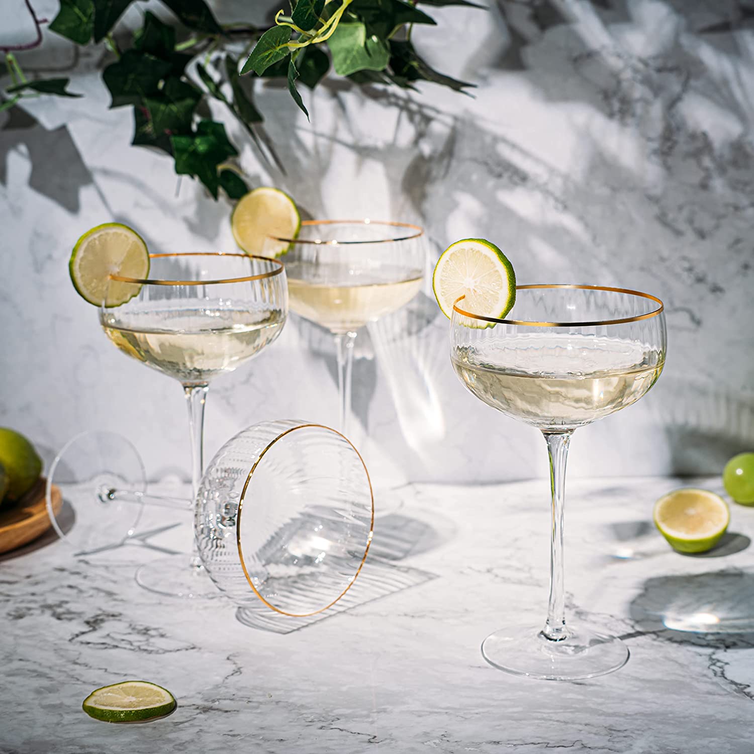 Coupe Cocktail Glasses 7 oz, Set of 4 Classic-3
