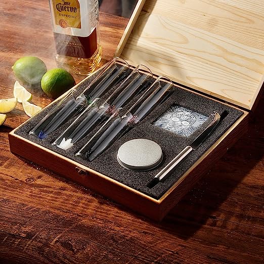 Tequila Shot Glass & Salt Gift Set for Men & Women