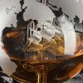 Etched World Decanter whiskey Globe - 750 ml