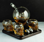 Skull Skeleton Wine & Whiskey Globe Decanter Set 850 mL-1