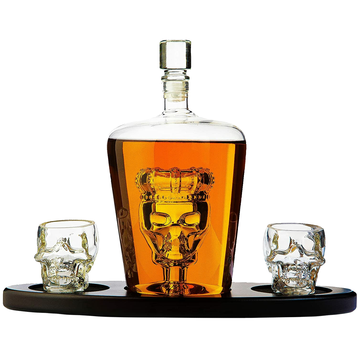 Skull King Skeleton Wine & Whiskey Globe Decanter Set 750 mL