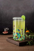 Hand Blown Mexican Drinking Glasses – Set of 6 (Climbing Confetti)