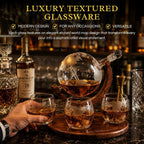 Etched World Decanter Whiskey Globe-4
