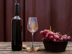 Iridescent Luster Large Radiance Wine Glasses - White Pearl Whimsy-4