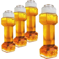 The Wine Savant Set of 4, Dumbbell Beer & Whiskey Glasses, 26oz Glass-0