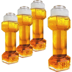 The Wine Savant Set of 4, Dumbbell Beer & Whiskey Glasses, 26oz Glass-0