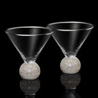 Diamond Studded Martini & Cocktail Glasses - Set of 2-1