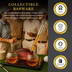 Golf Club Whiskey Decanter and 2 Liquor Glasses - 29 OZ Decanter & 15 OZ Glass Set-3