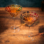 Renaissance Holiday Stained Glass Windows, (Martini Glasses)-3