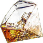 The Wine Savant Diamond Whiskey Glasses, Set of 2 10 oz