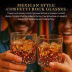 Large Confetti  DOF Glasses – Set of 2- 11oz-2