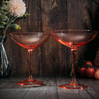Champagne Coupes 12oz Colorful Champagne Glasses (2, Orange)