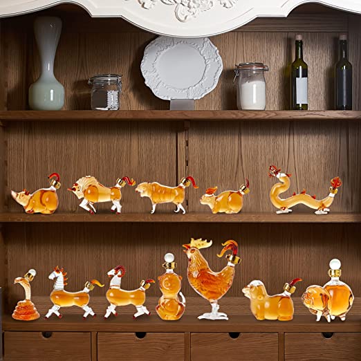 12 Chinese Zodiac Wine & Whiskey Decanter Set | Set of 12-2