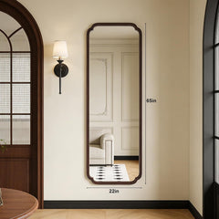 Walnut Handcrafted Timberframe Wall Vanity Mirror 65Inch-1