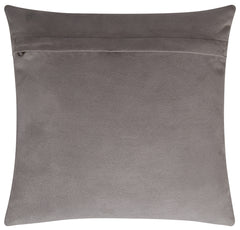 Genuine Cowhide Leather Decorative Throw Pillow - Gray and Ivory Diamond Patchwork, 20x20