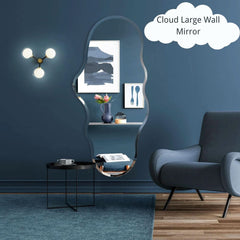 Full Length Wall Mounted Mirror 47x23 Frameless White-3