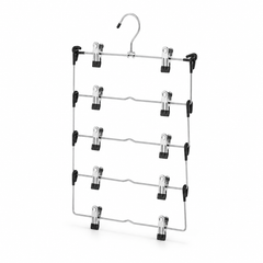 5-Tier Pants Hangers with Clips Non Slip - 1 Case (30pcs)-1