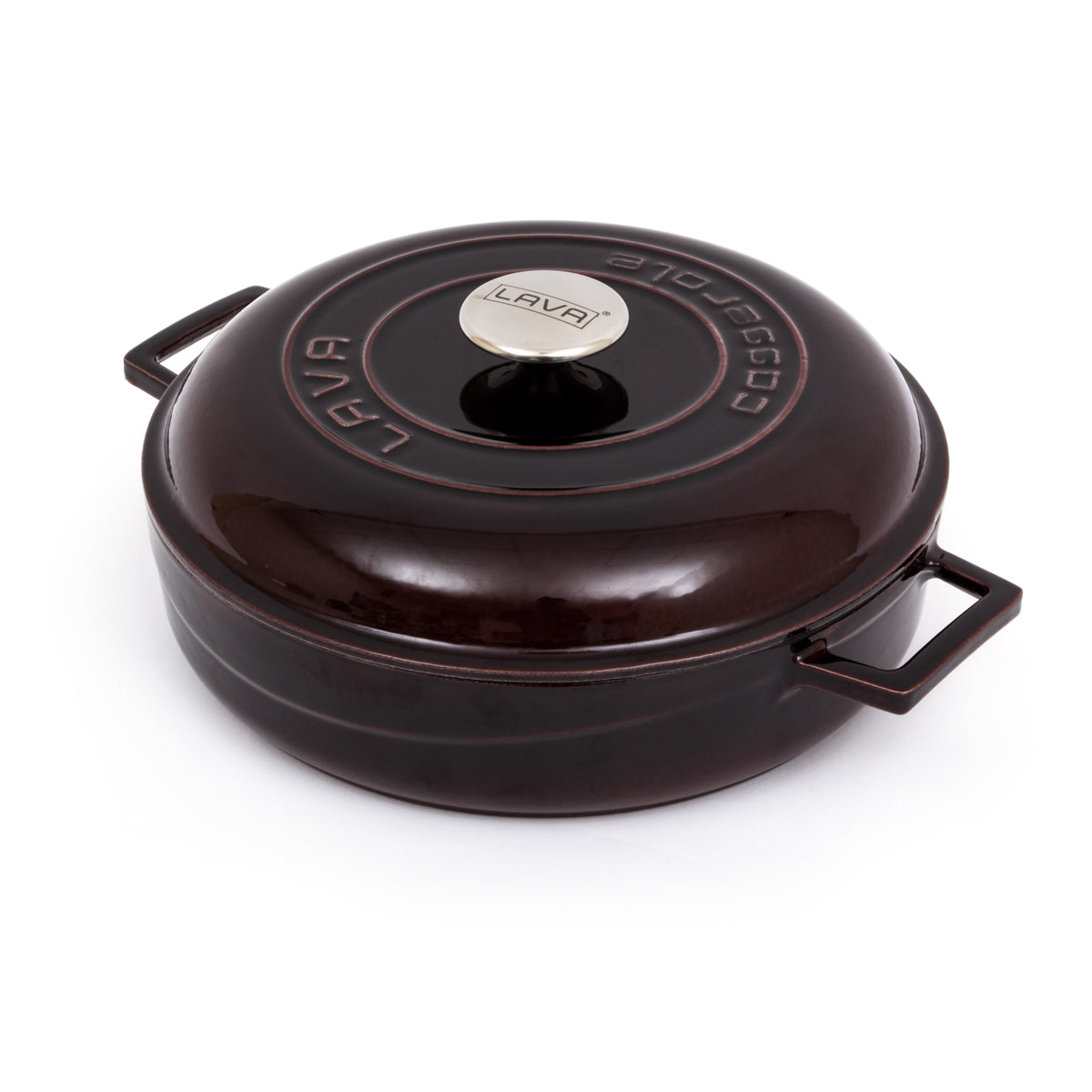 LAVA Premium Round Cast Iron Dutch Oven with Dome Lid 11 in / 28 cm-1