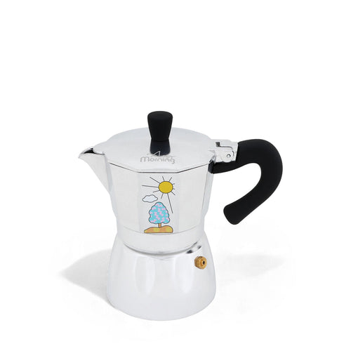 Any Morning Hes-6 Aluminum Espresso Coffee Maker 240 ml-0