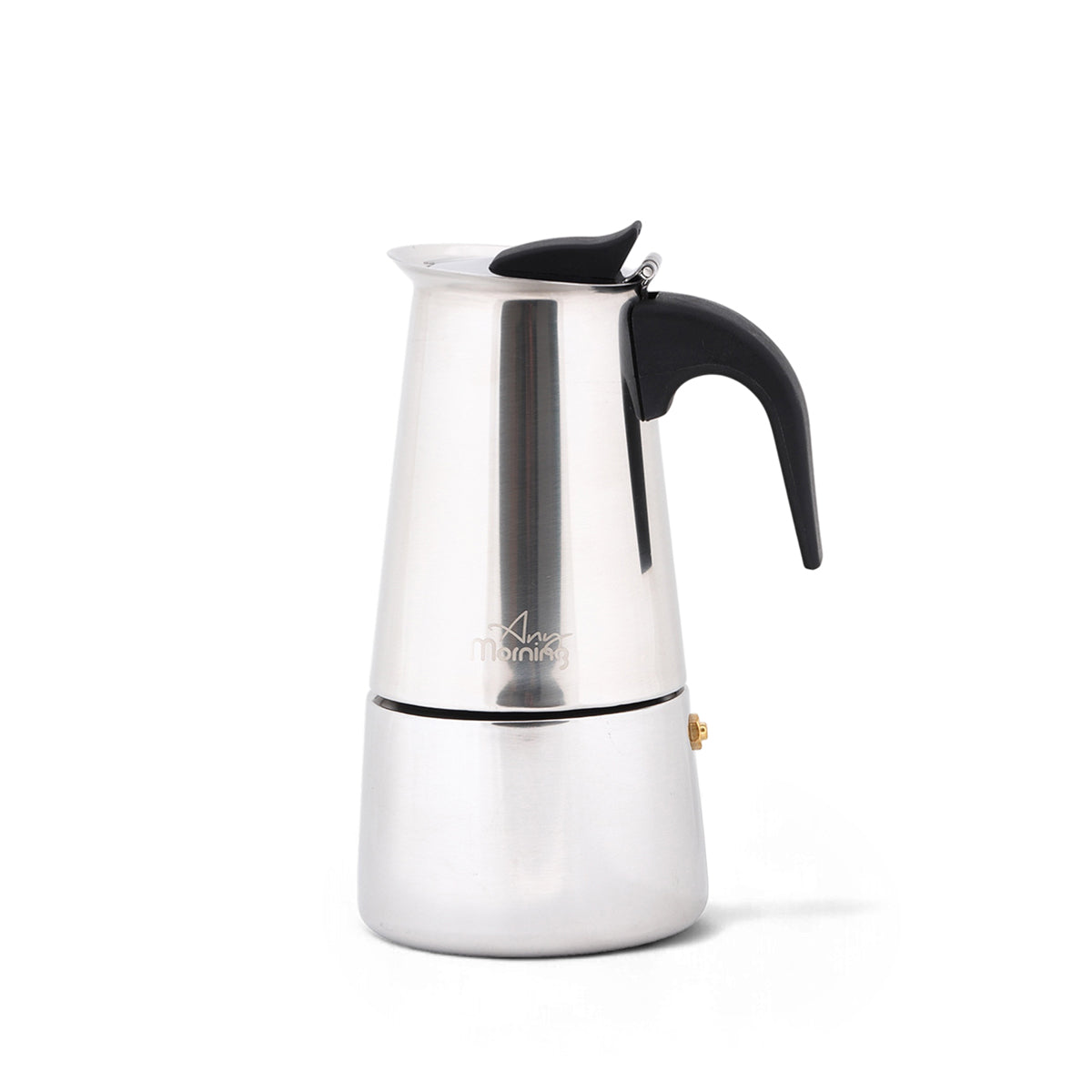 Any Morning Stove top Espresso Maker Stainless Steel Percolator Coffee Pot 200 ml-0