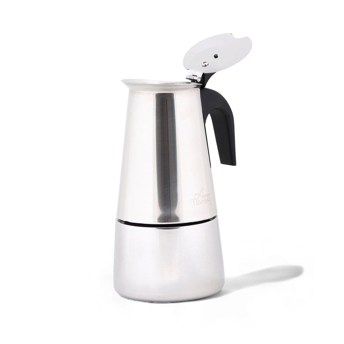 Any Morning Stove top Espresso Maker Stainless Steel Percolator Coffee Pot 200 ml-1