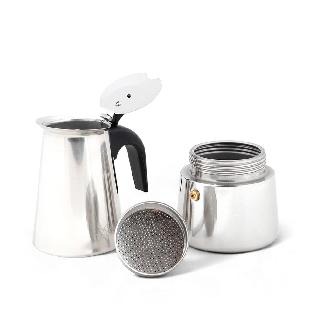 Any Morning Stove top Espresso Maker Stainless Steel Percolator Coffee Pot 200 ml-2