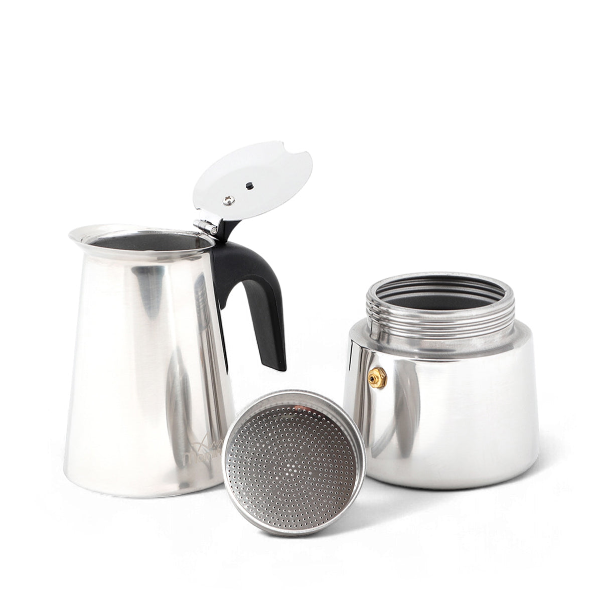 Any Morning Stove top Espresso Maker Stainless Steel Percolator Coffee Pot 200 ml-2