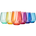 European Style Crystal, Stemless Wine Glasses, 15oz-0