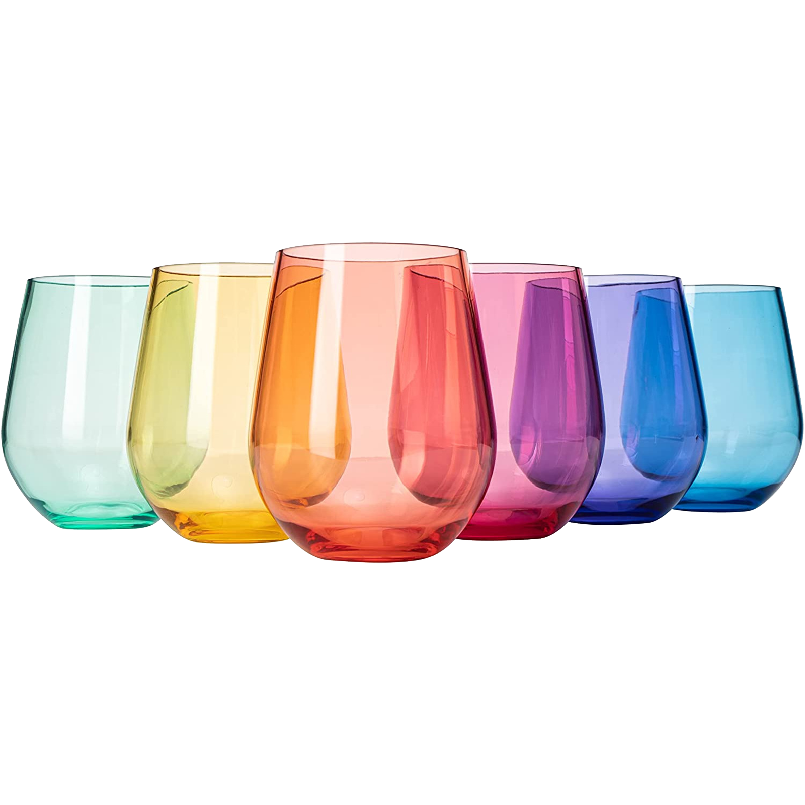 European Style Crystal, Stemless Wine Glasses, 15oz-0